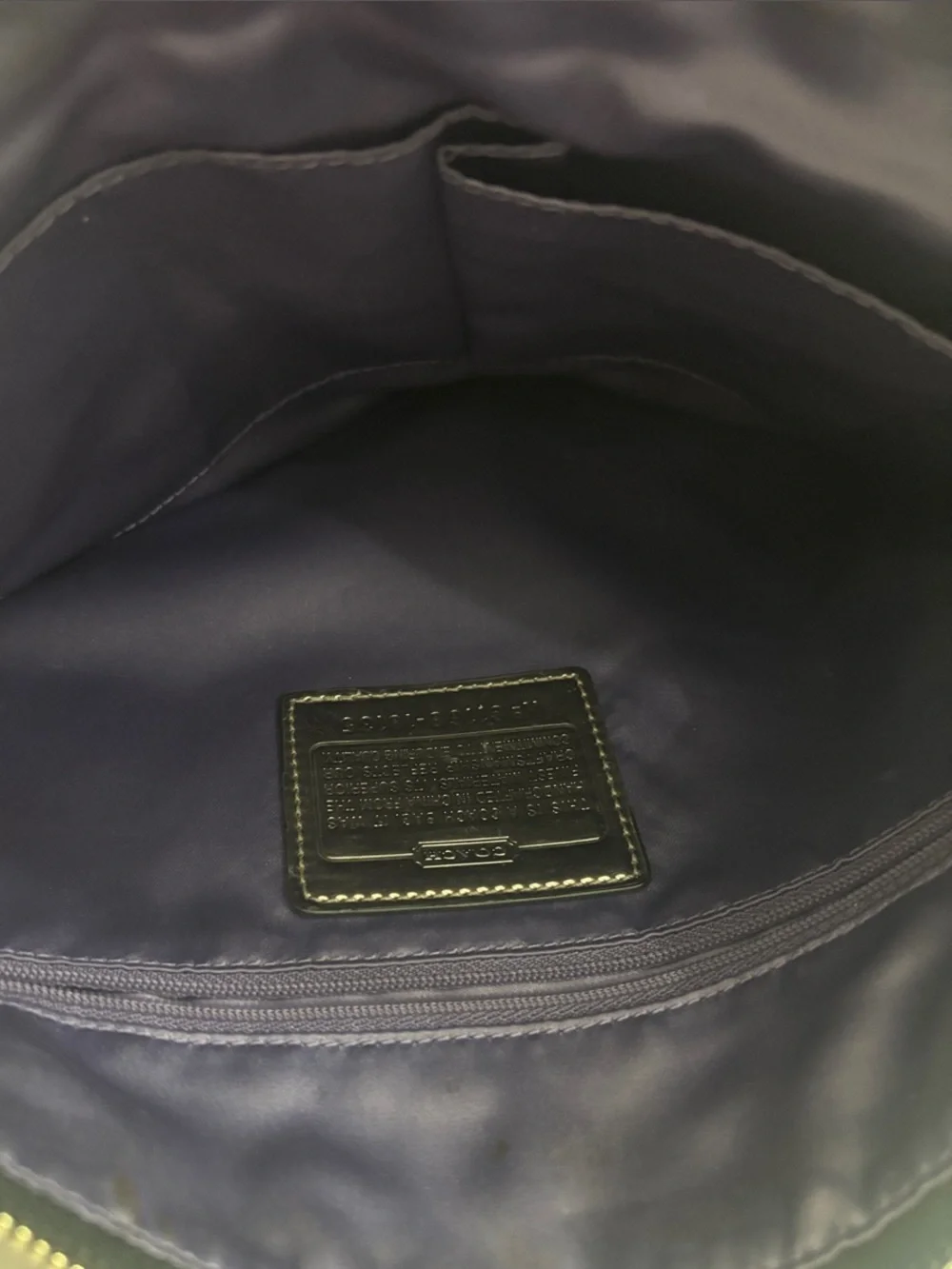 Coach Poppy Metallic Gray/Black Signature Hand/Shoulder Bag